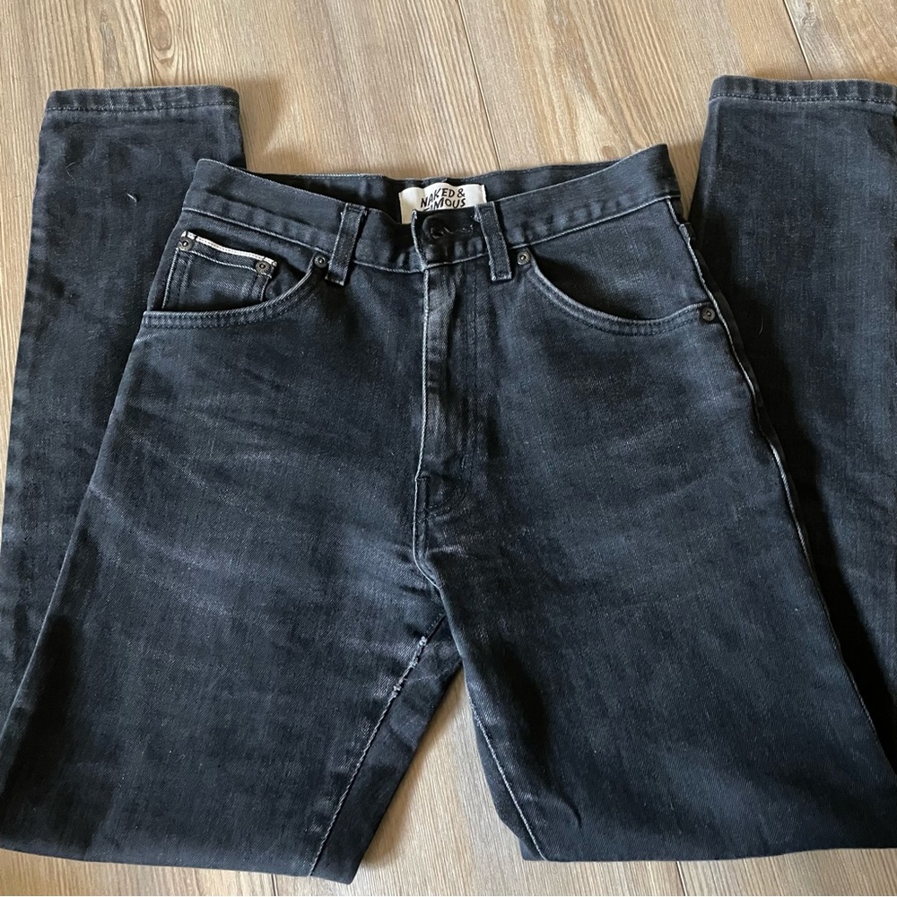 Naked & Famous Black Max Jeans